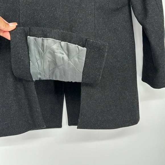 J. Crew Women’s Gray Wool Blend Double Breasted Pea Coat Jacket Size PXS Classic - Picture 12 of 13